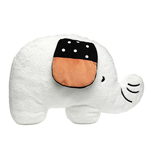 Image of Lambs & Ivy Jungle Elephant Pillow Plush White
