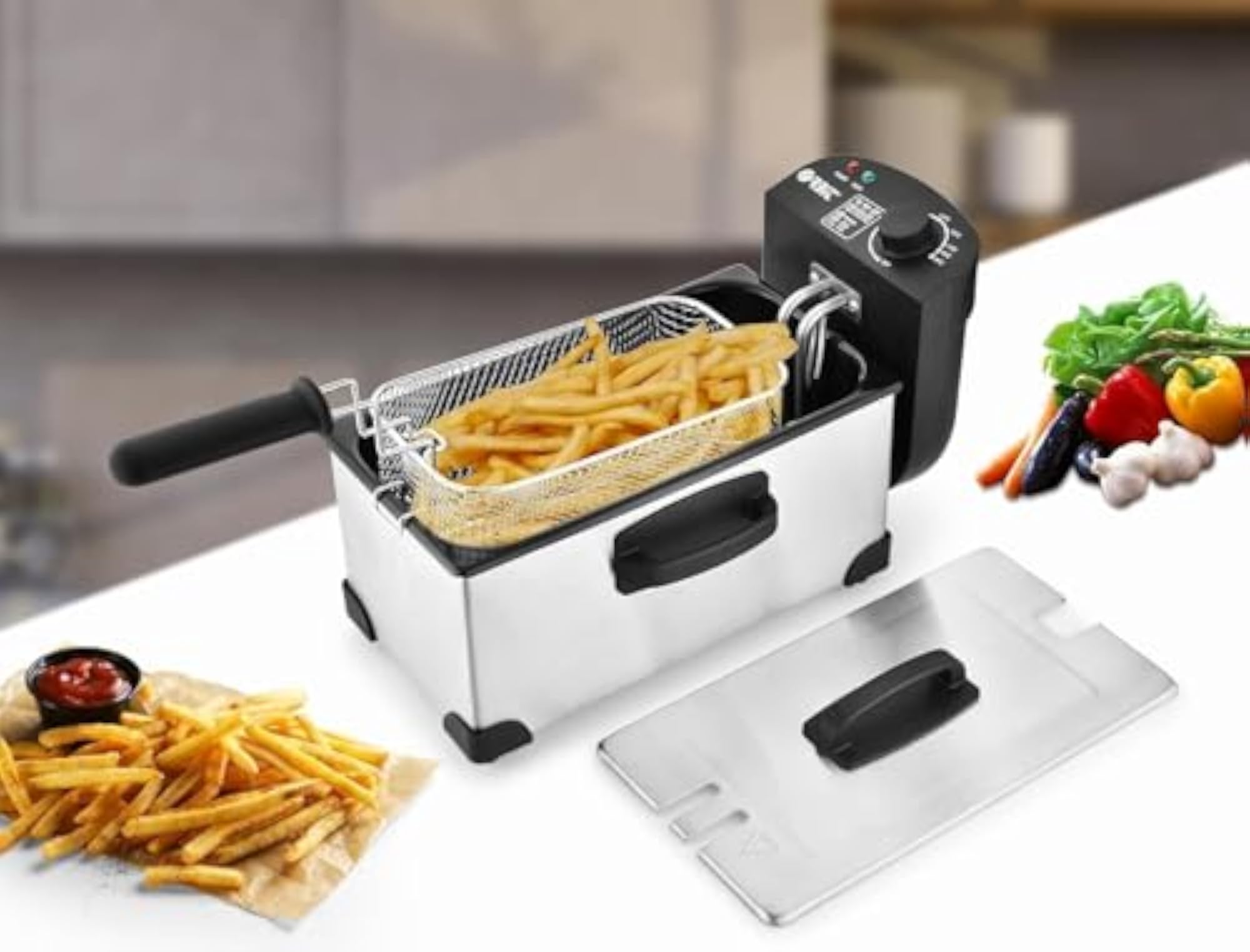 Electric Deep Fryer, 4L Stainless Steel
