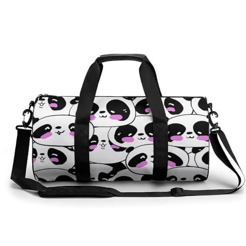 Sac de gym Panda Noir compact 45x23x23cm pour ranger toutes vos affaires
