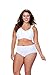JUST MY SIZE Women's 5 Pack Cotton Brief Panty, White, 9