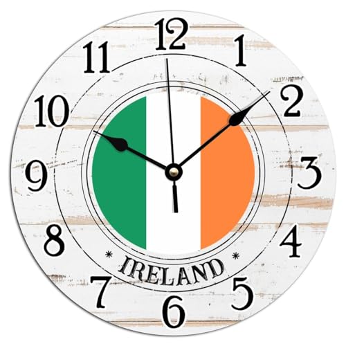 Vinisong Ireland PVC Wall Clock 10x10in Silent Battery Gift
