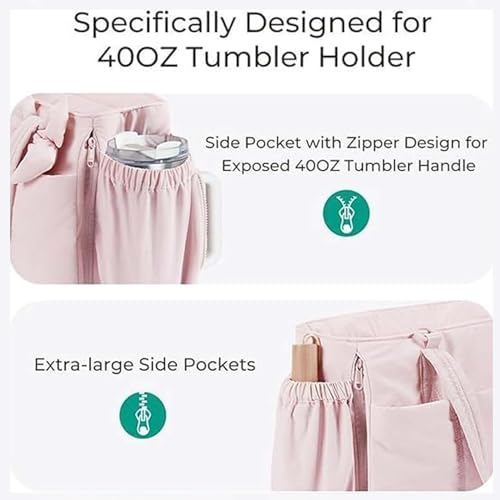 Luvy Bag Crush Bow Tote Bag, 15.6" Lightweight Puffer Bow Tote Purse for Women, Large Capacity & Compact4