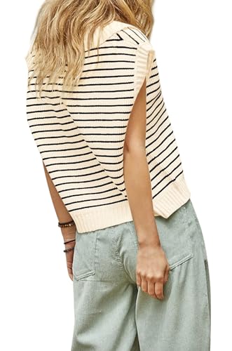 Yousify Summer Sweaters for Women 2025 V Neck Cap Sleeve Tops Sleeveless Spring Clothes Sweater Vest S-2XL3