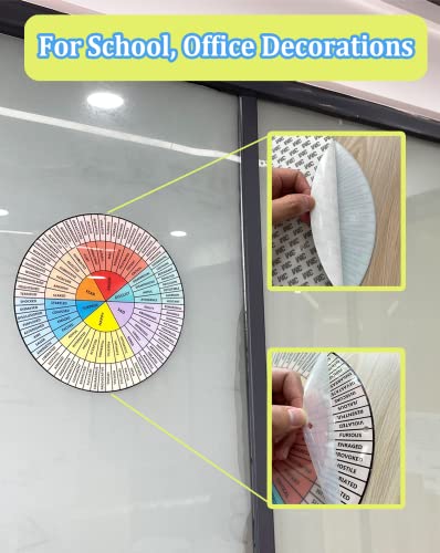 Feelings Wheel Large 12 Inch, Acrylic Emotion Wheel Chart For Therapy School Counselor, Social Worker, Counseling Office Decor #TOP5