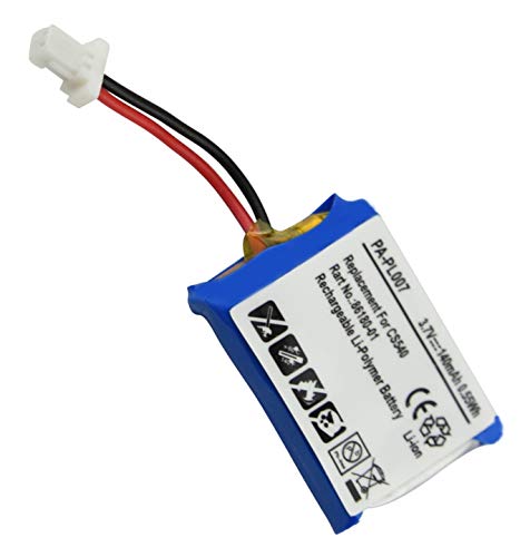 Replacement Battery For Plantronics Cs540 C054 Wireless Headset Headphones Repair For 86180-01, Pl-86180-01 & 84479-01, Rechargeable Li-Polymer Battery, Li-Pol, 140Ma #TOP2