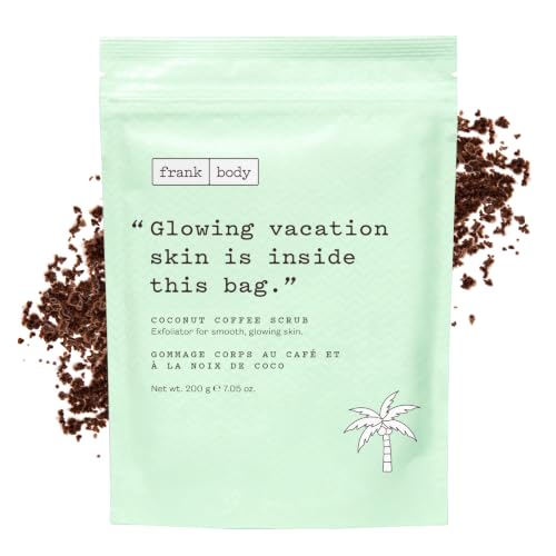 Image of Frank Body Coconut Coffee Scrub | Natural & Cruelty Free Exfoliating Body Scrub | Hydrating Vegan Scrub For Skin Care, Stretch Marks, Acne, And Cellulite | 1ct, 200g -- 7.05oz