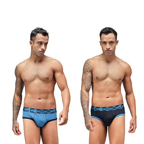 Image of Zoiro Men Cotton Blend Printed Marvel Brief Pack of 2 |Colours May Vary