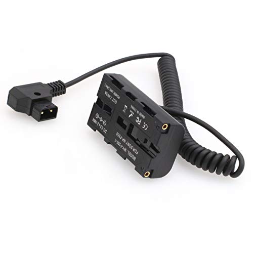 SZRMCC New D-tap 2 Pin Male to NP-F970 F550 Dummy Battery with in Out 7.4V 3A for Atomos Shogun Ninja Inferno SmallHD Monitor