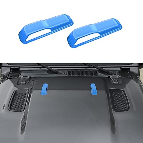 CheroCar JL JT Engine Hood Hinge Cover Decoration Cover Stickers Exterior Accessories for Jeep Wrangler JL JLU Sports Sahara Freedom Rubicon Unlimited 2018-2026 & Gladiator JT 2/4-Door