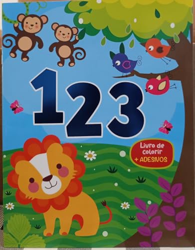 Livro de colorir com adesivos – 123: