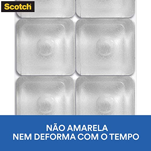 Scotch, 3M, Protetor Anti-Impacto, Quadrado, Transparente, 8 unidades
