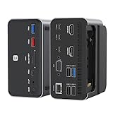 USB C Docking Station Dual 4K Monitor for MacBook Pro/Air, USB C Dock with 65W Power Supply, 10Gbps...