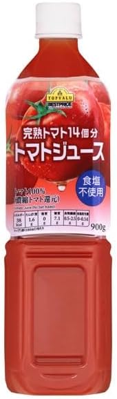 トップバリュ トマトジュース 食塩不使用 900g×12本