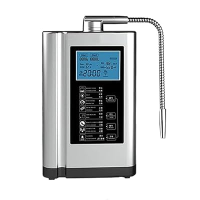DPLXQPP Alkaline Electrolyzed Water Machine, Ph 3.5-10.5 Alkaline Acidic Hydrogen Water Purifier, Up to -600mv Orp, 7 Water Settings, Automatic Cleaning, Smart Voice,silver-220V