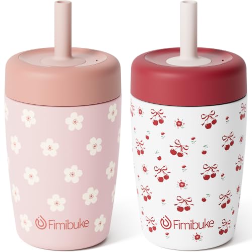 Image of Fimibuke Toddler Cups Spill Proof, 12 OZ Sippy Cup for Toddler Water Bottle