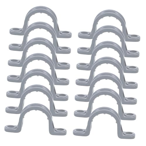 FUNOMOCYA Pvc Conduit Clips Pipe Clamps Set 30pcs U-bracket Brackets for Multi-size Pipe Support