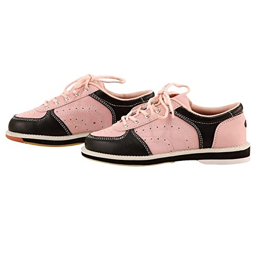 Bowls Shoes for Women, Leather Women's Bowling Trainers Casual Bowling Athletic Shoes Lightweight Bowls Fitness Sneakers3
