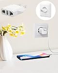 4 Pack of EU European to US/CA Plug Adapter-Type A, Europe Outlet Travel Adapters Universal Power Jack Wall Plug Travel from Europe/Asia to USA/Canada