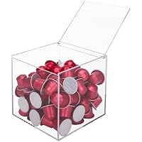 Exzact Cubo para cápsulas de café de acrílico de 15 cm,