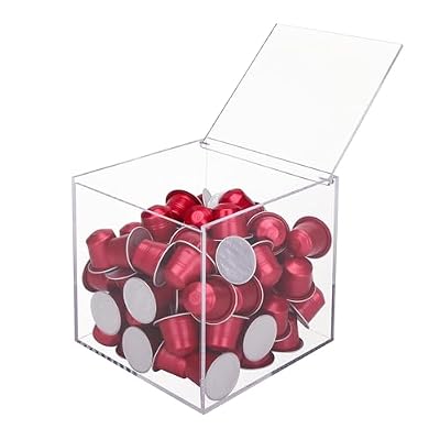 Exzact Cubo para cápsulas de café de acrílico de 15 cm, organizador de cápsulas de café, soporte transparente para cápsulas, almacenamiento multifunción | Ya disponible en tu tienda friki favorita! En mundofriki.es!
