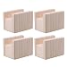 Yibuy 4 PCS 10x7x8.5cm Wood Cube Furniture Storage Riser Bed Lifters Groove