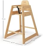 Foundations Highchair for Restaurants and Airbnbs, Durable, Easy to Clean, Neat Seat (Natural)