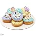 DecoPac Bluey So Much Fun Rings, 24 Cupcake Decorations Featuring Bluey, Bingo, Bandit, and Chilli, 3D Food Safe Cake Toppers – 24 Pack