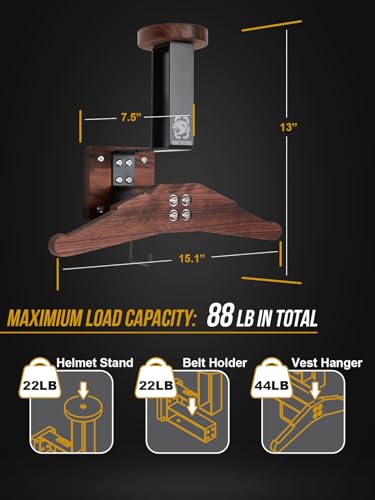 image for OneTigris Tactical Gear Wall Mount, Motorcycle Helmet Holder Wall Moun