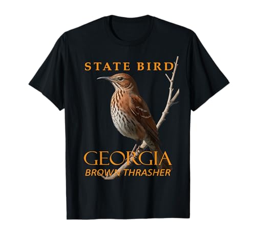 Georgia Territory Bird El Thrasher Marrón Camiseta