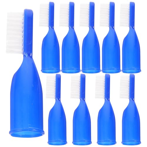 BCOATH 10Pcs Half Finger Toothbrush Set with Soft Bristles and Safety Finger Cover for Prison Hospital Use Portable Oral Cleaner for Secure Teeth Cleaning