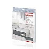 Rayen - Caja de almacenaje de ropa y mantas de cama. Bolsa de tela para ropa con cremallera, plegable y resistente. 55 x 65 x 20 cm. Gris Oscuro/Translúcido