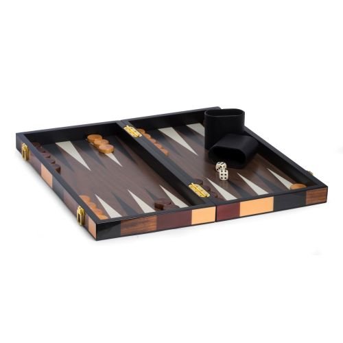 Bey-Berk Art Deco Design 18" Backgammon Set