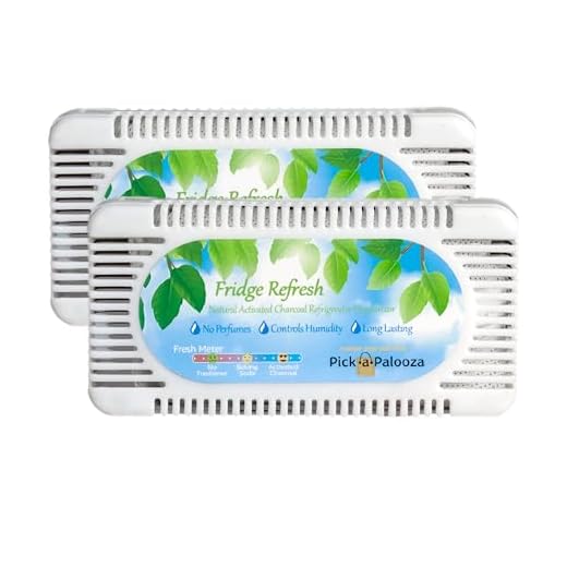 Pick-a-Palooza Fridge Deodorizer 2 Pack - Unscented Charcoal Activated Refrigerator Odor Eliminator
