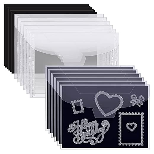 Stamp and Die Storage Bag Bulk and Rubber Magnetic Sheets Clear Storage Pockets Stamp Stencil Envelope Case Magnetic Sheets Dies Storage for Card Making (80 Pcs)