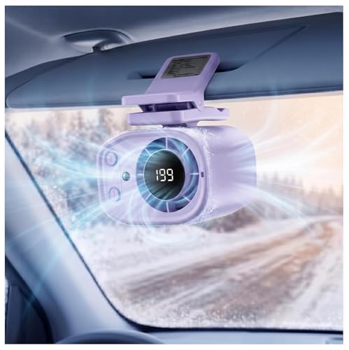 Ventilador de coche portátil con clip ajustable y sistema de refrigeración mini para vehículos