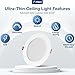Amico 24 Pack 6 Inch 5CCT Ultra-Thin LED Recessed Ceiling Light with Junction Box, 2700K/3000K/3500K/4000K/5000K Selectable, 1050 Lumens, Dimmable Canless Wafer Downlight, 12W Eqv 110W-ETL&FCC