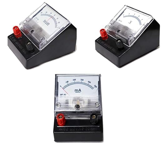 Labcare Analog DC Voltmeter, Ammeter, Galvanometer Combo Pack, 10V, 500mA, 30-0-30V, Moving Coil, for Lab, Scientific Education-image-7