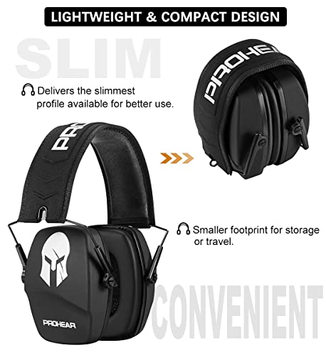 Image of PROHEAR 016 NRR 26dB Shooting Ear Protection, Slim Passive Earmuffs