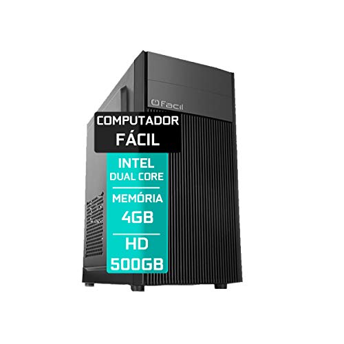 Computador Fácil Intel Pentium Dual Core 4GB DDR3 HD 500GB