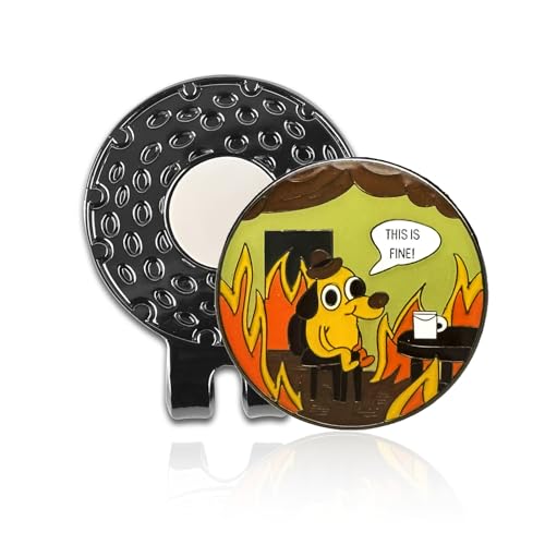 BSTWARM Funny Golf Ball Marker with Magnetic Hat Clip – Golf Accessories for Men & Women to Elevate & Personalize Your Game (Circle Shape)