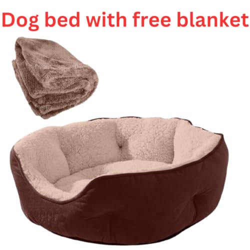 Image of DRILLY Premium Fur Washable Dog /cat Bed with Blanket for Small |Medium | Large | Extra Large | XXL |XXXL |4XL Size Dogs | Cats | Puppy |pet | Rabbit | Persian cat | Indoor cat (4XL)