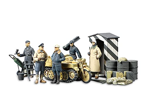 Figurines allemandes TAMIYA 32412 pour maquette de side-car avec moto Kkrad