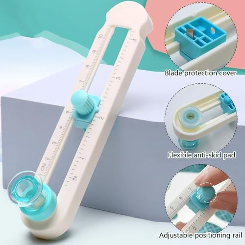 Miniatura 3 de Gysrxs Cortador Circular Papel 2-10cm Ajustable Cortador De Círculos 360 Cortadora Papel Giratorio Para Tarjetas De Diy Papel De La Foto Papel De Imprenta Scrapbooking