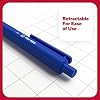 TRU RED Retractable Gel Pens, Fine Point 0.5mm, Blue Ink, 5 Pack QuickDry Pens for Precise, SmearFree Writing