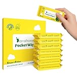 Dorahoney Mini Wet Wipes Travel Size, Sensitive Fragrance Free Travel Wipes, 99% Water, Unscented & Hypoallergenic Hand and Face Wipes for Adults, Kids & Baby Care, 8 Pack Total 48 Wipes