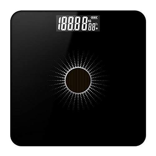 Digitale Badezimmerwaage, Solarbetrieben, Elektronische Waage, Betrieben Durch Natürliches Licht, Keine Batterien,Silber