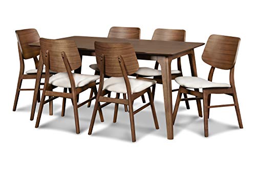 New Classic Furniture Mid-Century Modern Oscar 7-Piece Dining Table Set,