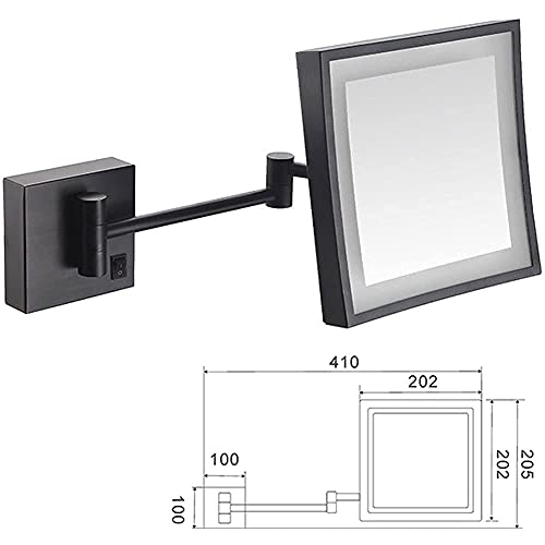 Miroir de maquillage 3X orientable à 180° pour un rasage de précision