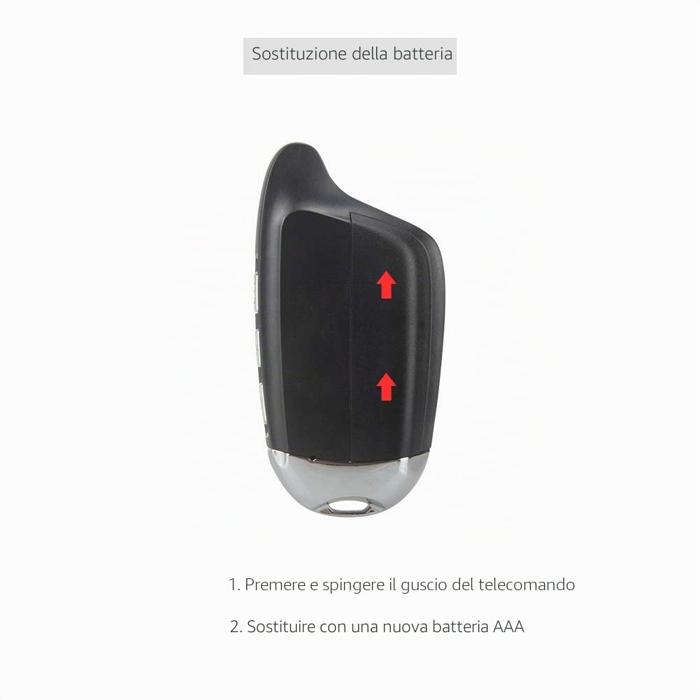 EASYGUARD EM211 2 Way Moto Sistema di Allarme Con Avviamento Remoto, Sensore di Scossa, Inclinazione e Movimento, DC12V, Display LCD