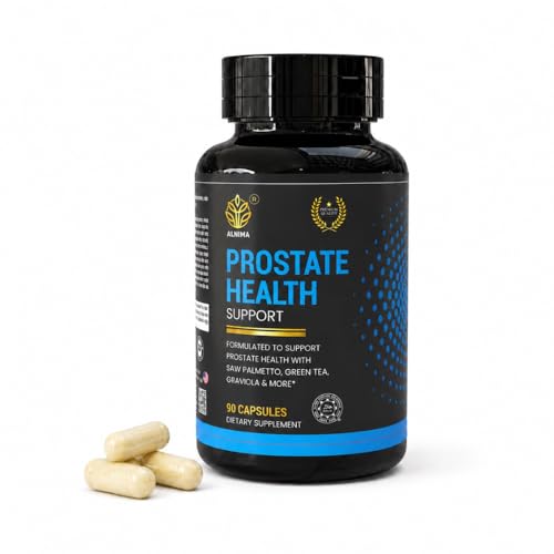ALNIMA Halal Prostate Support for Men – Saw Palmetto, Zinc & Selenium Formula for Urinary Flow & Prostate Health | 90 Capsules – Halal Certified, Made in USA